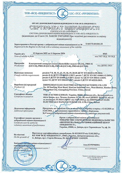 Сертифікат відповідності